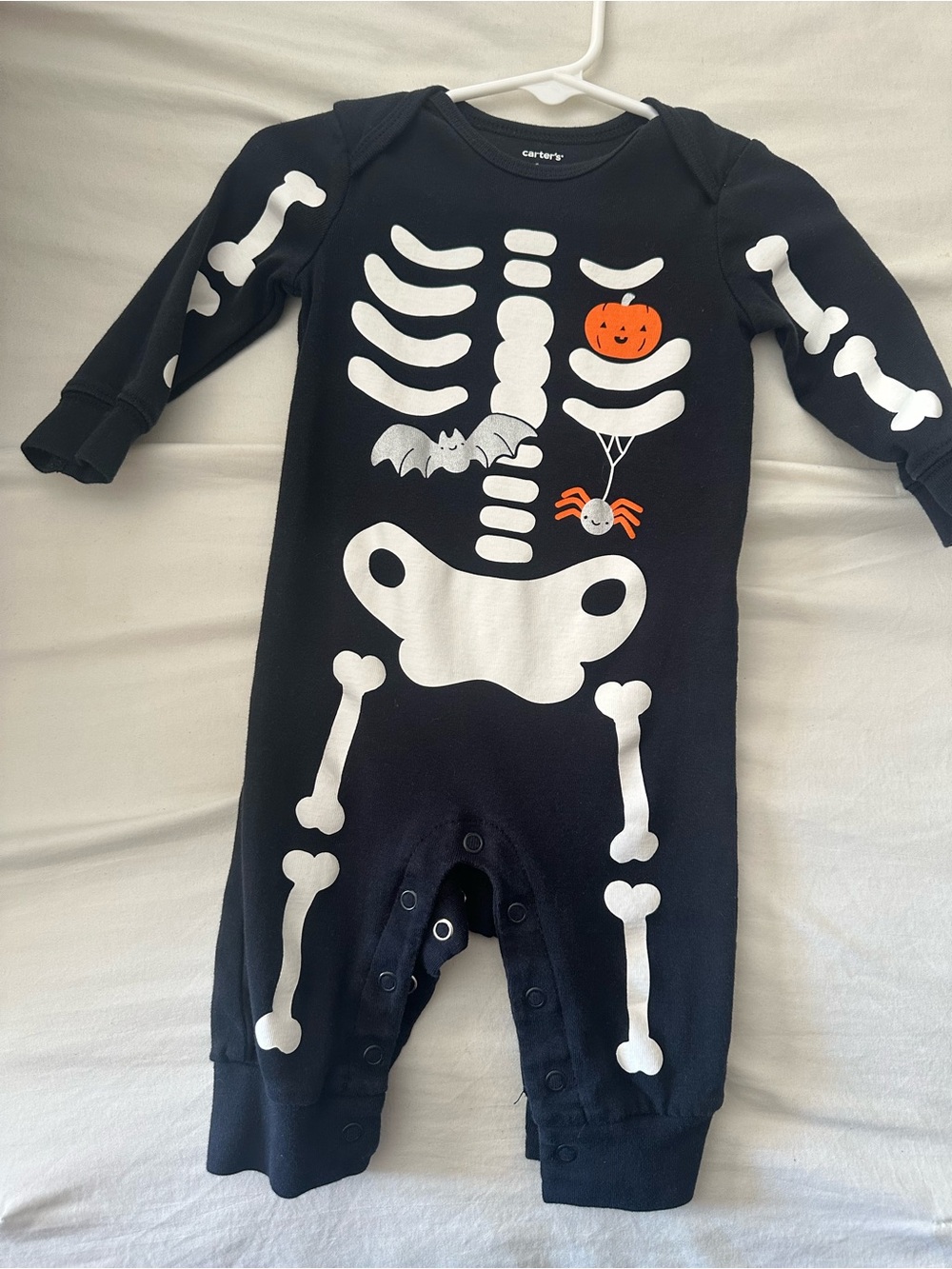 Carter's Baby Skeleton Halloween One Piece Snap Closure 6M